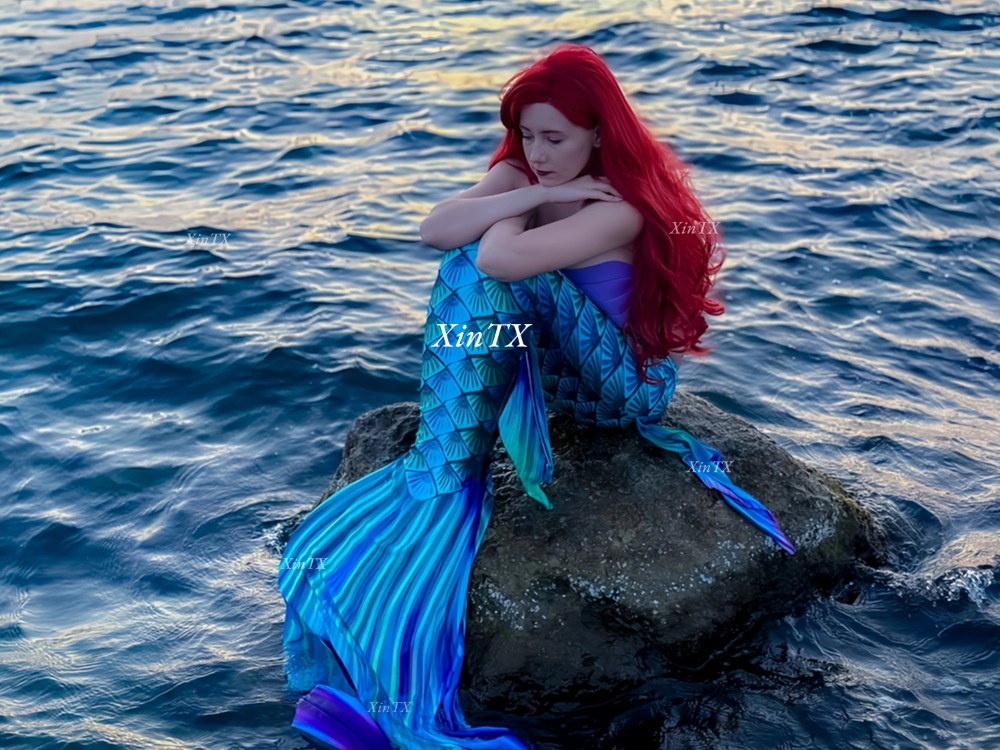 Anime Cosplay Girl Photo - NOVO! Fantasia de Sereia Adulto com