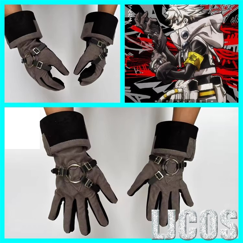 Anime Cosplay With Mask - 1 Par de Luvas e Máscara