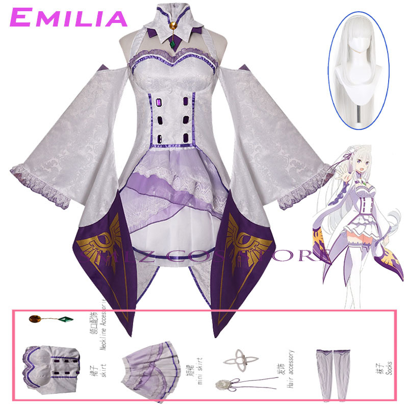 Anime Cosplay Ladies - Fantasia de Cosplay Emilia do Anime
