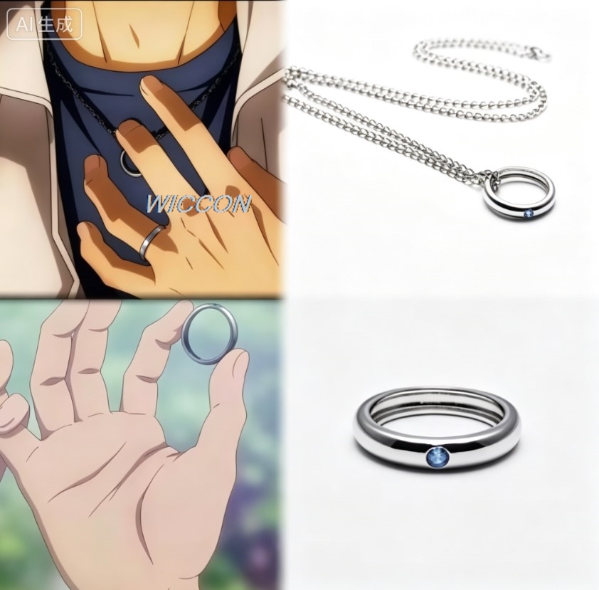 Anime Cosplay To Buy - Anéis Femininos de Anime, Colar de