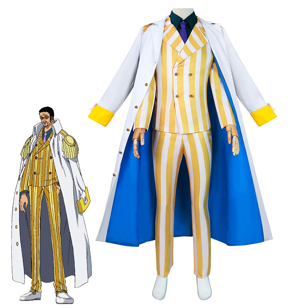 Anime Cosplay One Piece - Anime uma peça borsalino uniforme da
