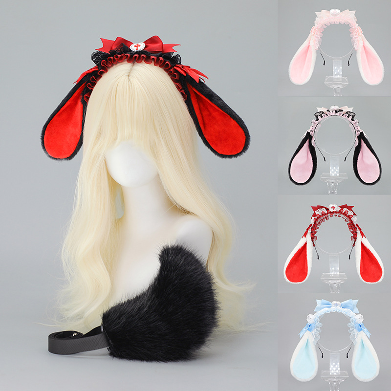 Anime Cosplay Girl Photo - Lolita coelho orelha bandana mulher menina