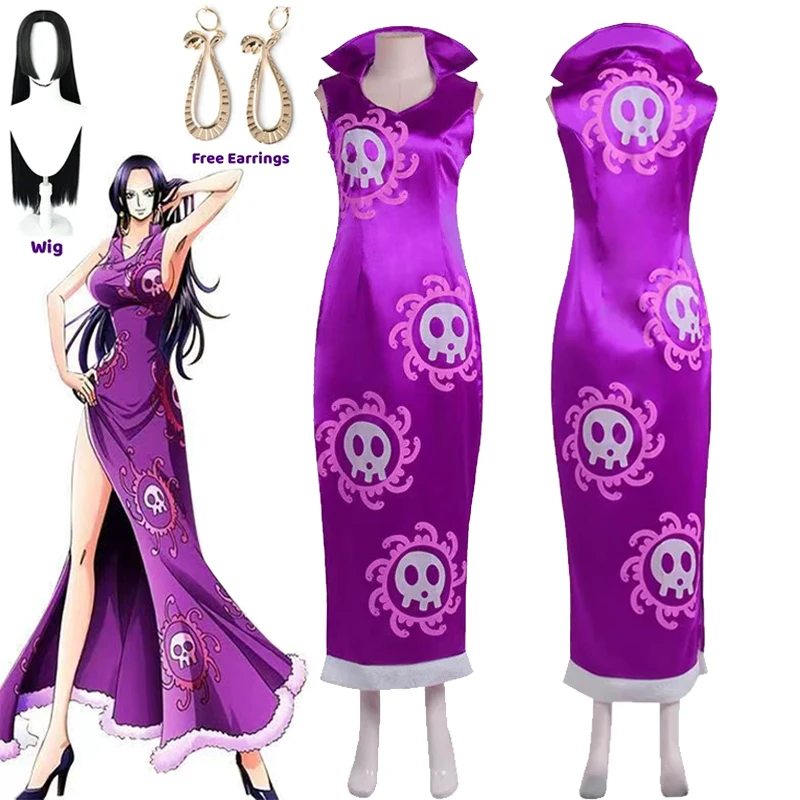Anime Cosplay One Piece - Fantasia Cosplay da Rainha Boa Hancock,