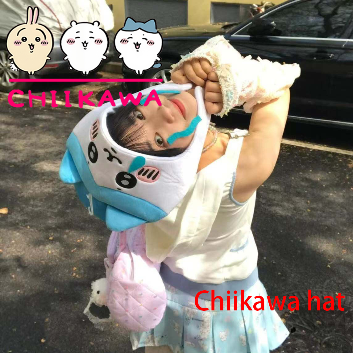 Chiikawa Hachiware Usagi Chapé - Anime Cosplay Girl Photo avaliação e preço