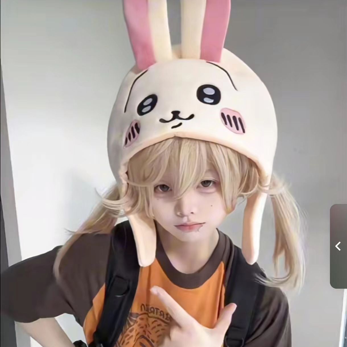 Chiikawa Hachiware Usagi Chapé - Anime Cosplay Girl Photo avaliação e preço