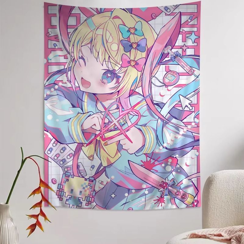 Tapeçaria VIKAMA Rosa de Menin - Anime Cosplay Girl Photo avaliação e preço
