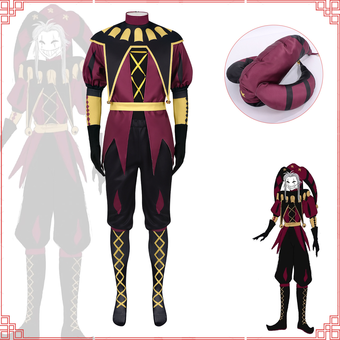 Anime palhaço cosplay verde ve - Anime Cosplay With Mask avaliação e preço