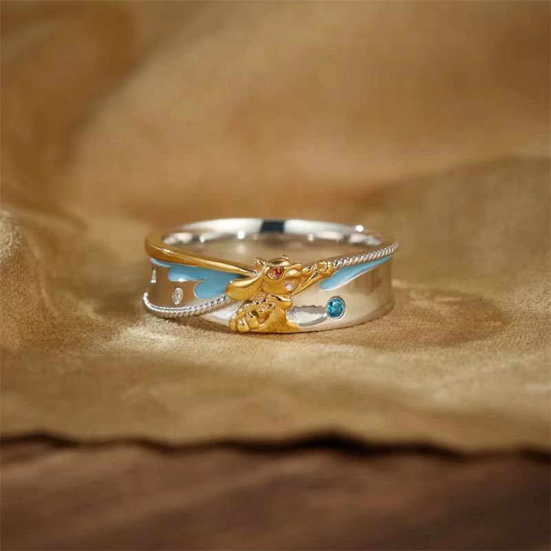 Anéis de Casal Pokémon Riolu - - Anime Cosplay For Couples avaliação e preço