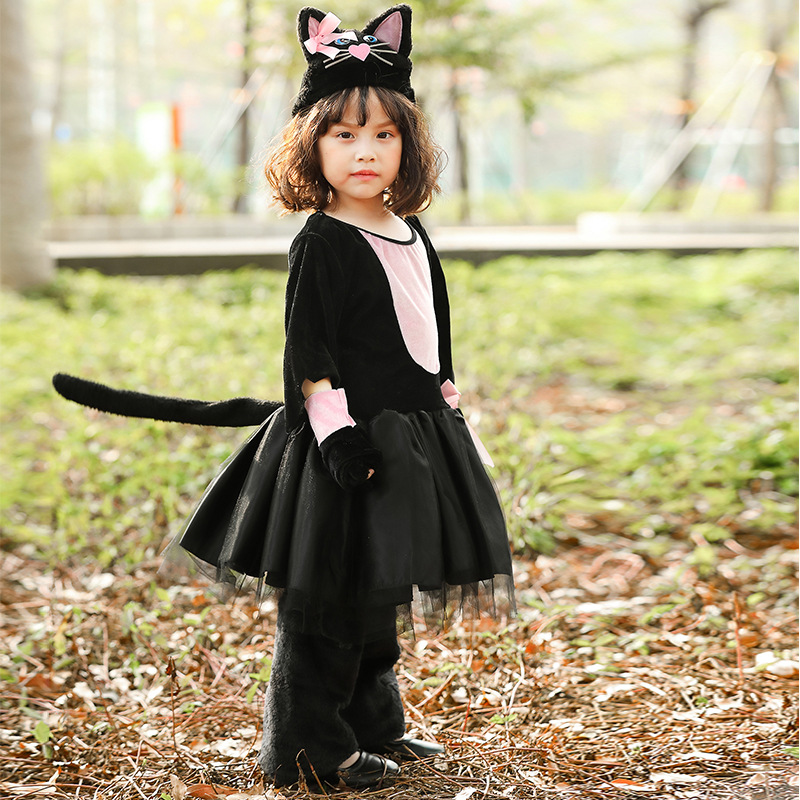 Novo halloween gato preto cosp - Anime Cosplay Girl Photo avaliação e preço