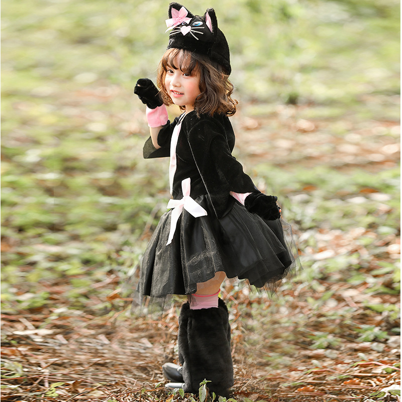 Novo halloween gato preto cosp - Anime Cosplay Girl Photo avaliação e preço