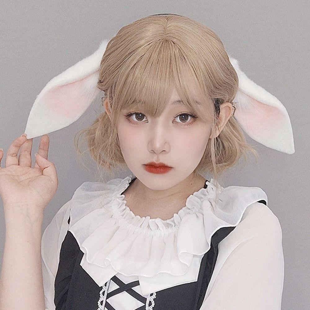 Tiara de Orelhas de Coelho Est - Anime Cosplay Girl Photo avaliação e preço
