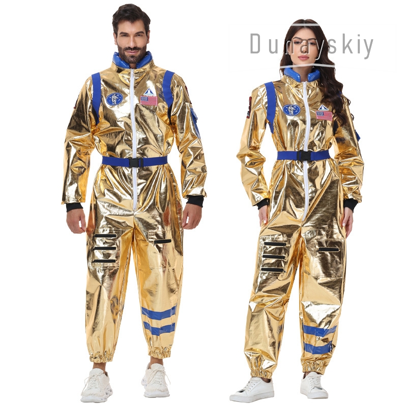 Fantasia de Astronauta Dourada - Anime Cosplay For Couples avaliação e preço