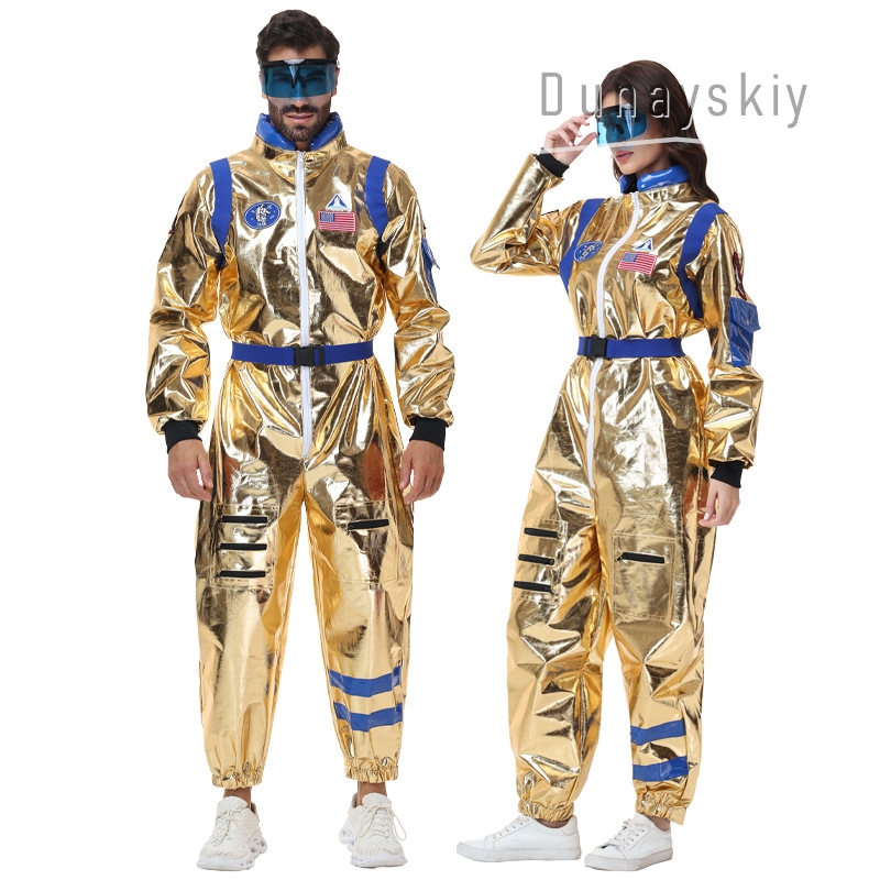 Fantasia de Astronauta Dourada - Anime Cosplay For Couples avaliação e preço