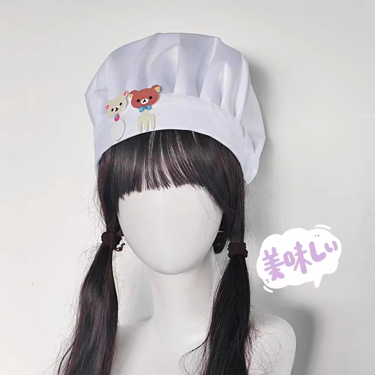 Bonito ursinho faca e garfo ch - Anime Cosplay Girl Photo avaliação e preço