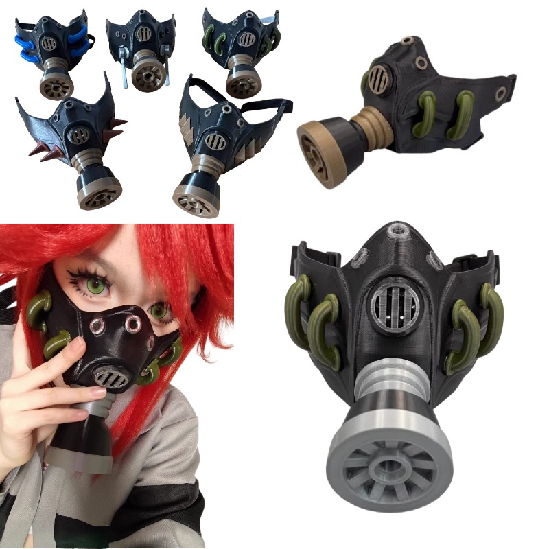 Máscara de Gás Preta 3D Impres - Anime Cosplay With Mask avaliação e preço